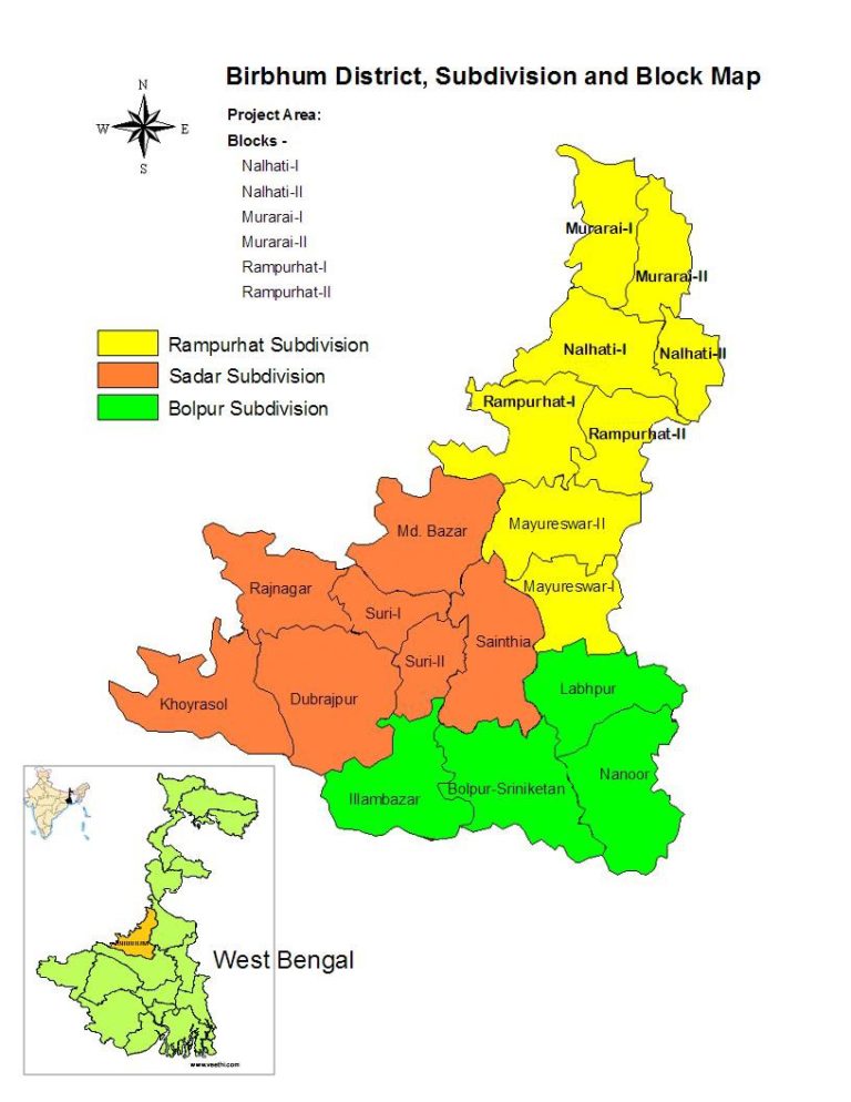 tourist map of birbhum district